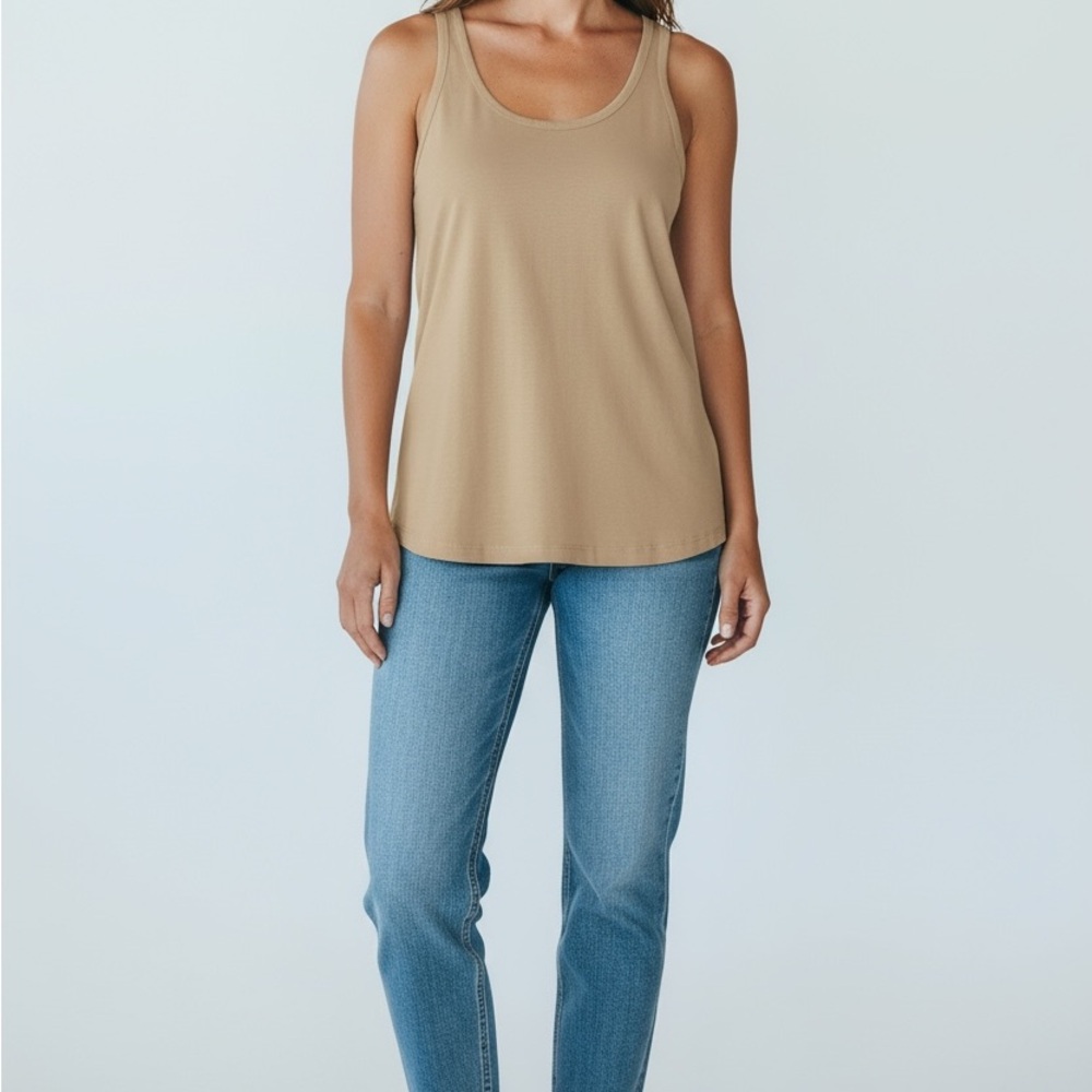 Old Navy Women's Tan First Layer  Tank Top Size Medium